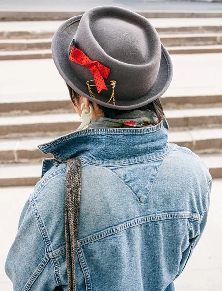 Woman Wearing Hat — Stock Photo, Image