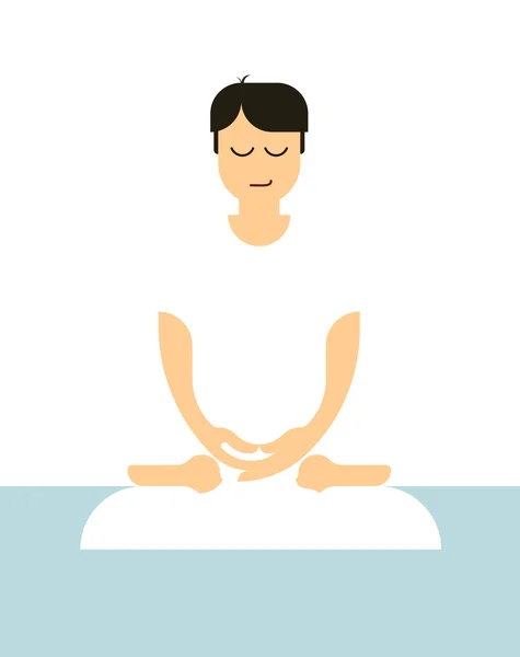 Meditierender Mann — Stockvektor