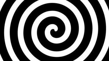 Siyah ve beyaz hipnoz spiral döngüsü HD