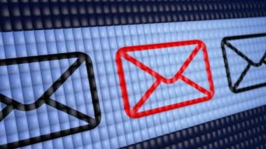 Canlandırma postası ya da haber işaretleri ekrana yansıtılıyor.