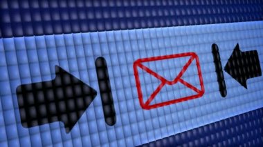 Canlandırma postası ya da haber işaretleri ekrana yansıtılıyor.