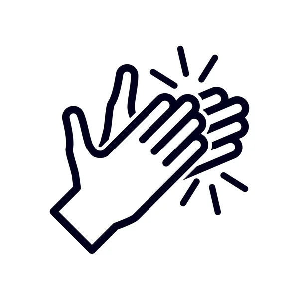 Applause Hand Icon Celebration Hand Gesture Cheers Slap Sign Celebration — Stock Photo, Image