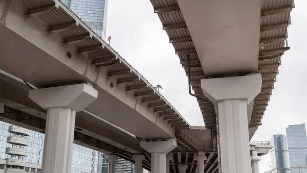 Construction Routes Pont Pont Routier Structure Béton Ville — Photo