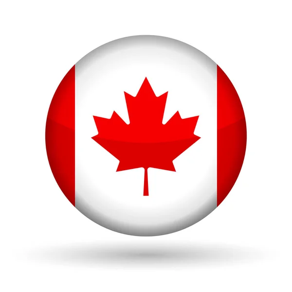 Σήμα Κόκκινο Φύλλο Σφενδάμου Λευκό Φόντο Canada Σημαία Διάνυσμα Σύμβολο — Διανυσματικό Αρχείο
