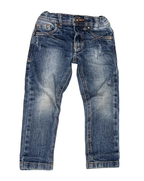 Dětské džíny izolované na bílém — Stock fotografie