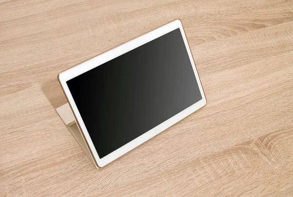 White tablet on the table — Stock Photo, Image