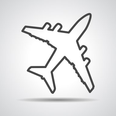 Hat sanatı uçak piktogram