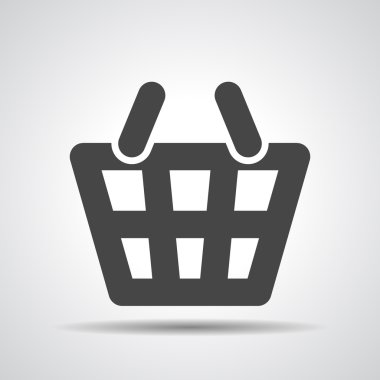 Alışveriş sepeti düz siyah