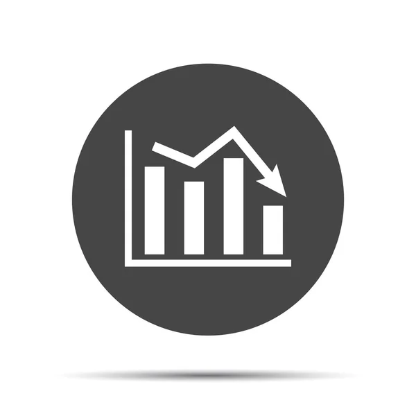 Ícone plano do gráfico — Vetor de Stock