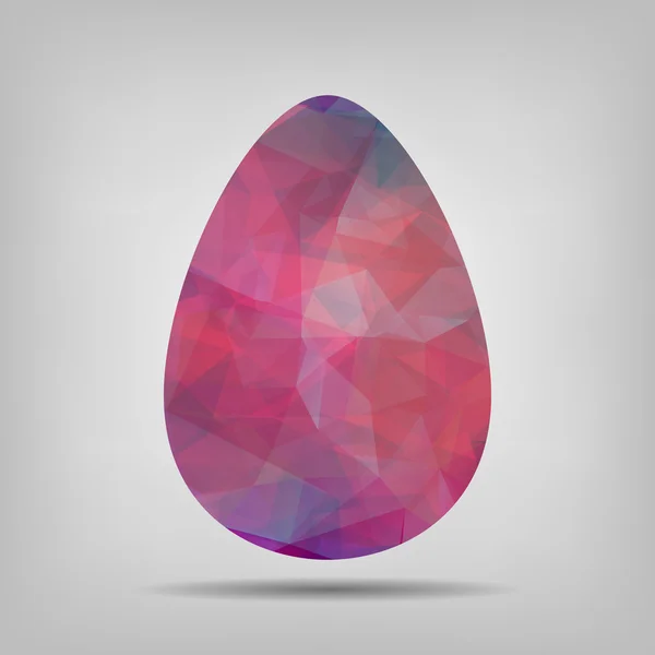 Geometric pink Easter egg — Stock Vector