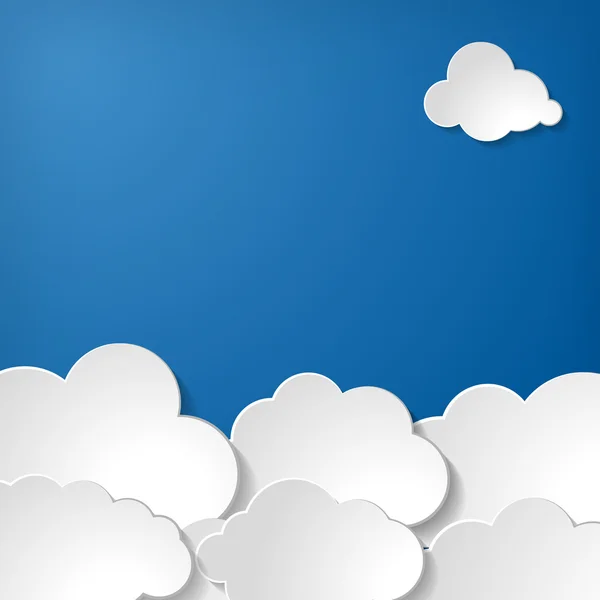 Papírový rámeček z mraků — Stockový vektor