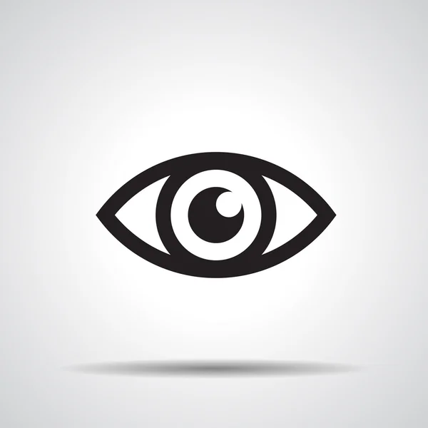 Ikona oka na šedé — Stockový vektor