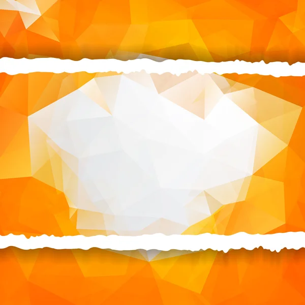 Abstract orange torn paper — Stock Vector