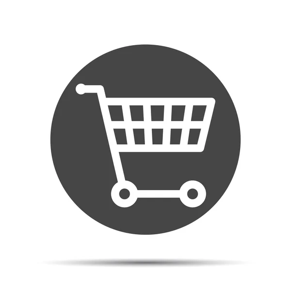 Icono plano carrito de compras — Vector de stock