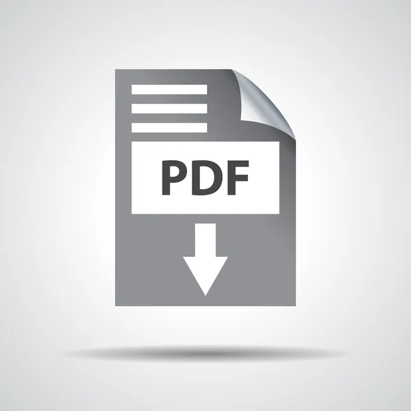 Flat pdf download icon — Stock Vector