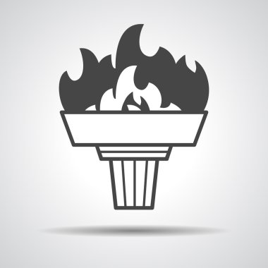 Alev ile siyah meşale simgesi