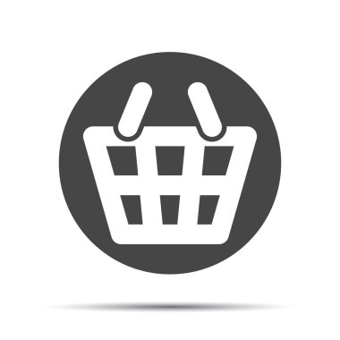 Alışveriş sepeti düz siyah