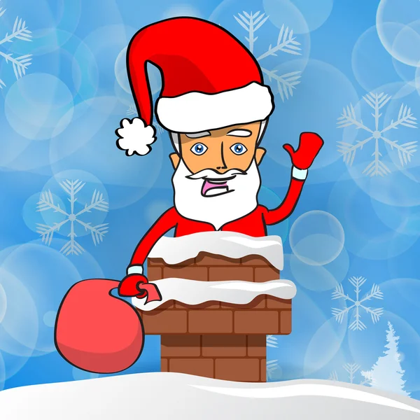 Санта Клаус з мішком — стоковий вектор