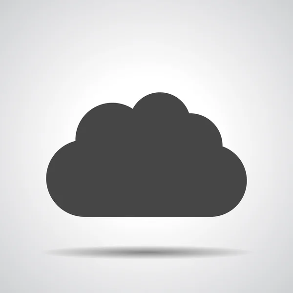 Icono de nube negra — Vector de stock