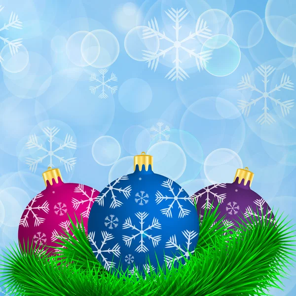 Fond de Noël avec boules — Image vectorielle