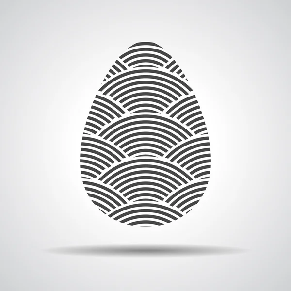 Black easter egg — Stock Vector