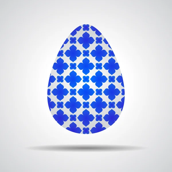 Huevo azul de Pascua — Vector de stock