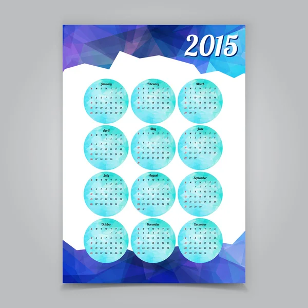 Calendario azul abstracto — Vector de stock