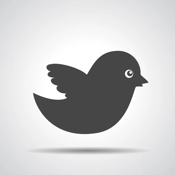Svart fågel ikon — Stock vektor