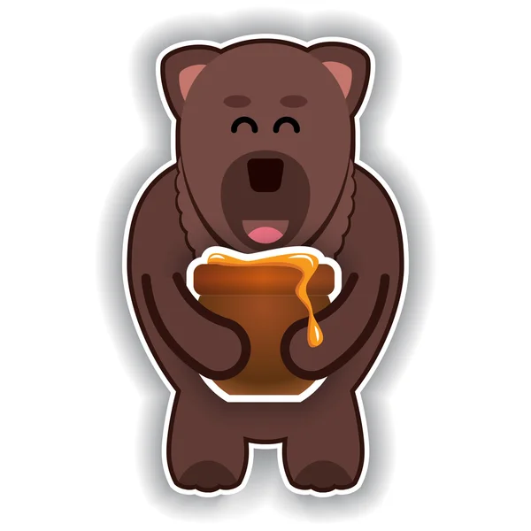 Happy cute bear — Stock Vector
