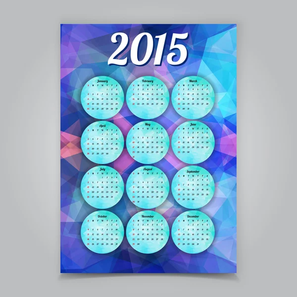 Calendario azul abstracto — Vector de stock