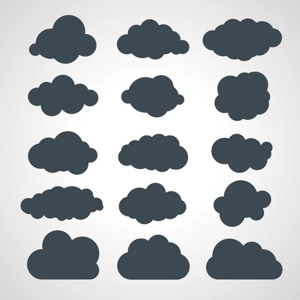 Colección de nubes — Vector de stock