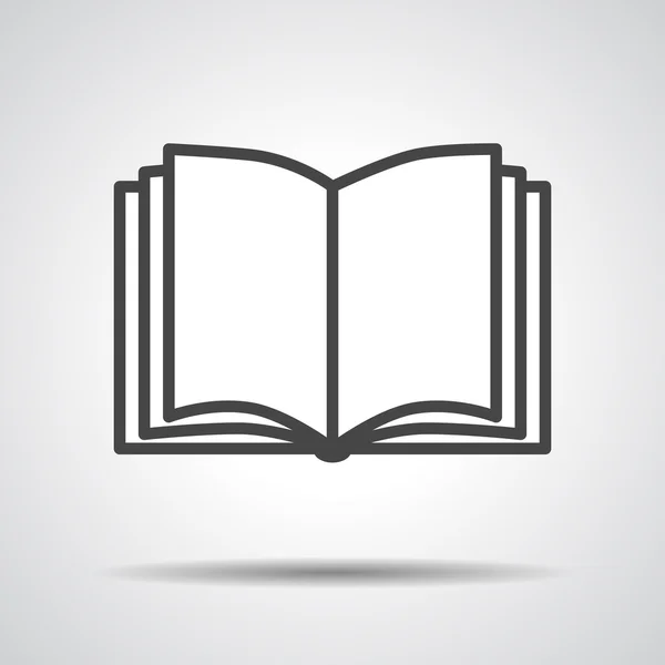 Siyah doğrusal kitap simgesi