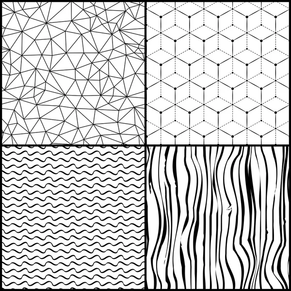 Set of different patterns — Stock Vector