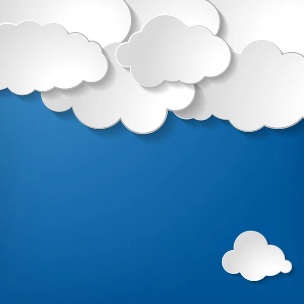 雲からペーパー フレーム — ストックベクタ