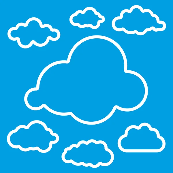 Γραμμική σύννεφα ταπετσαρία — Διανυσματικό Αρχείο