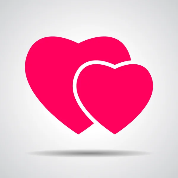 Pink hearts icon — Stock Vector