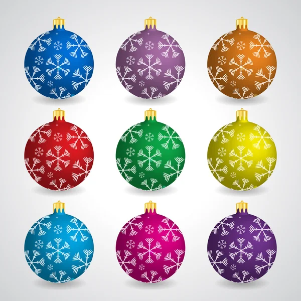 Colorful christmas balls — Stock Vector