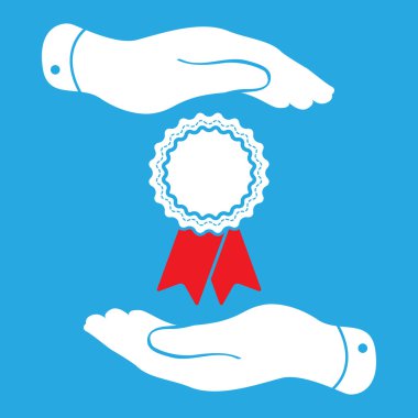 Kırmızı kurdele simgesi ile rozet