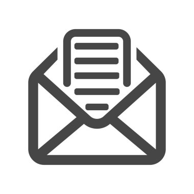 Zarf ve kağıt simgesi