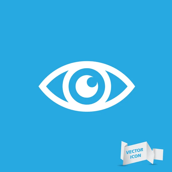 Ikona oka na modré — Stockový vektor