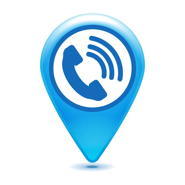 Ícone de telefone azul — Vetor de Stock