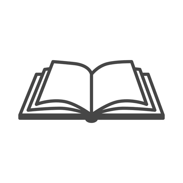 Libro abierto icono — Vector de stock