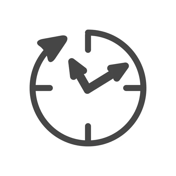 Icono del reloj en blanco — Vector de stock