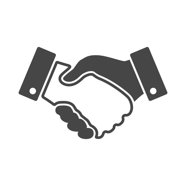 Černá handshake designu ikona — Stockový vektor