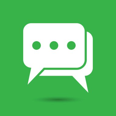 düz sohbet simgesi-vektör