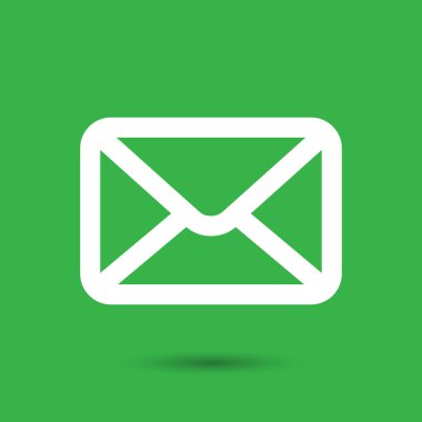 Beyaz e-posta düğmesi simgesi