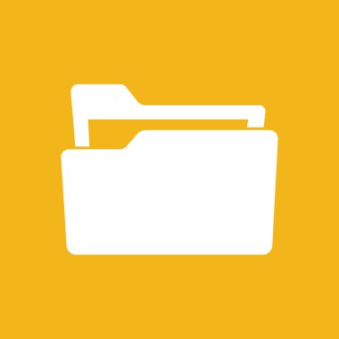 Düz beyaz klasör simgesi