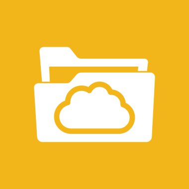 Düz beyaz klasör simgesi