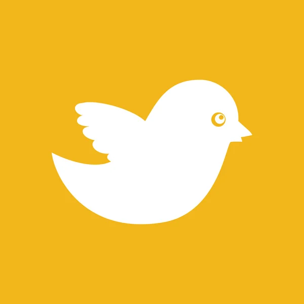 Icône oiseau blanc — Image vectorielle