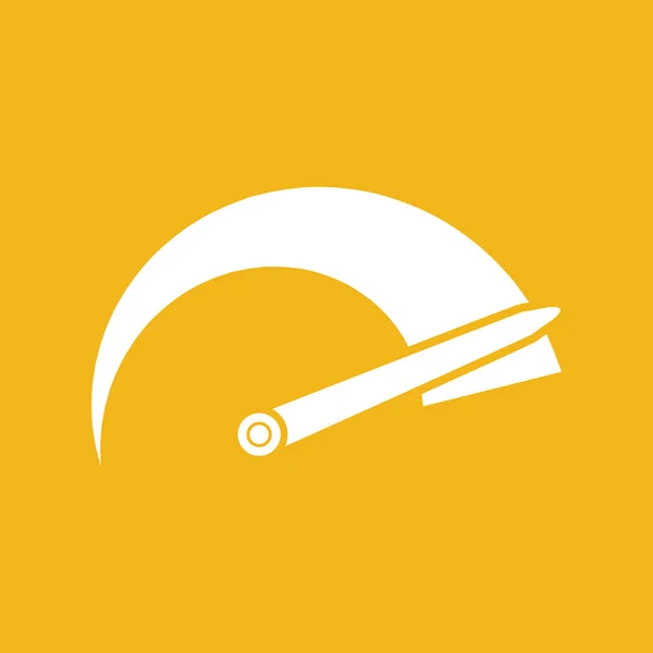 Icône de tachymètre sur le jaune — Image vectorielle